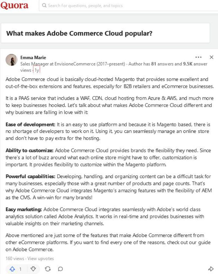 Quora: Adobe Commerce